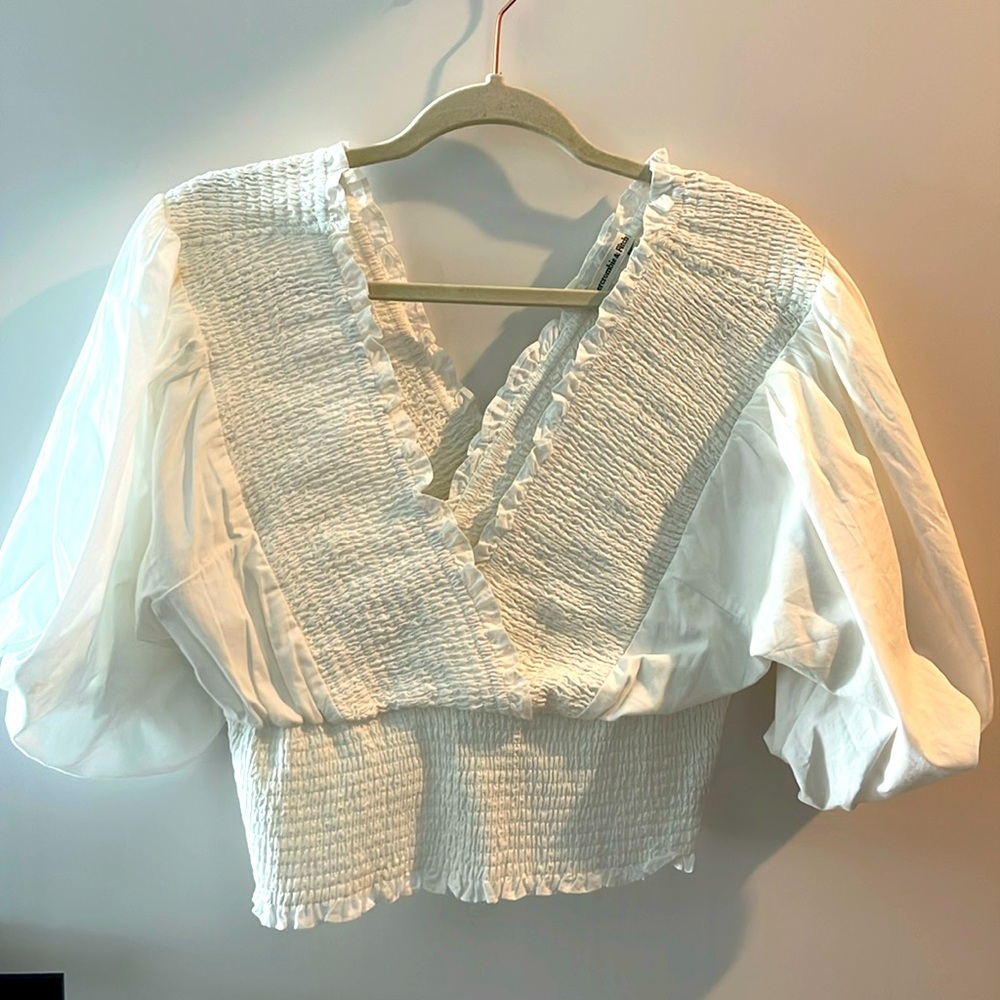 Brand new with tags, white Abercrombie blouse